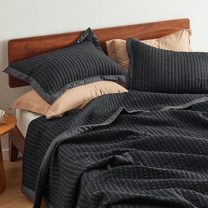 Microfiber Quilt Set - Queen - 3 Piece
