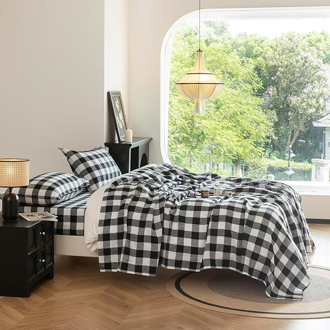 Linen Bed Sheet Set - King - 4 Piece
