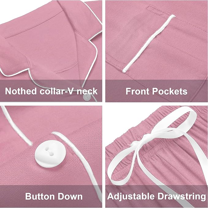 Women's 100% Cotton Pajama Set - Long Sleeve - 2 Piece