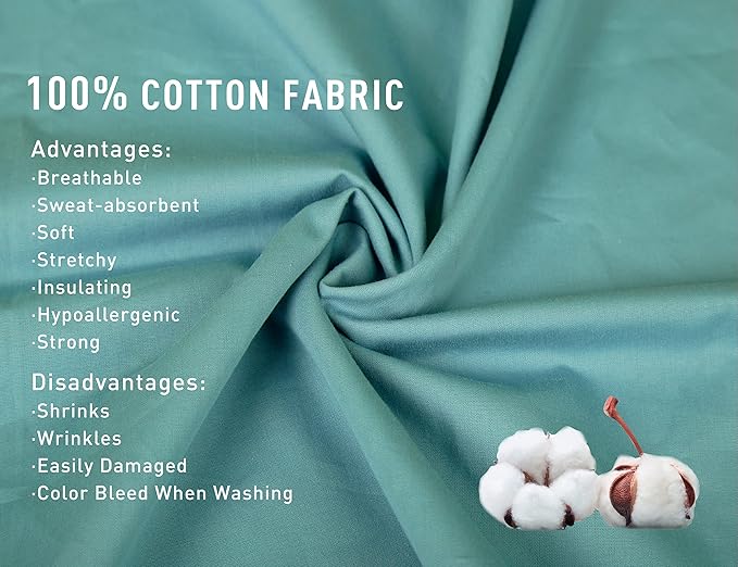 100% Cotton Pillowcase - 21 x 54 in