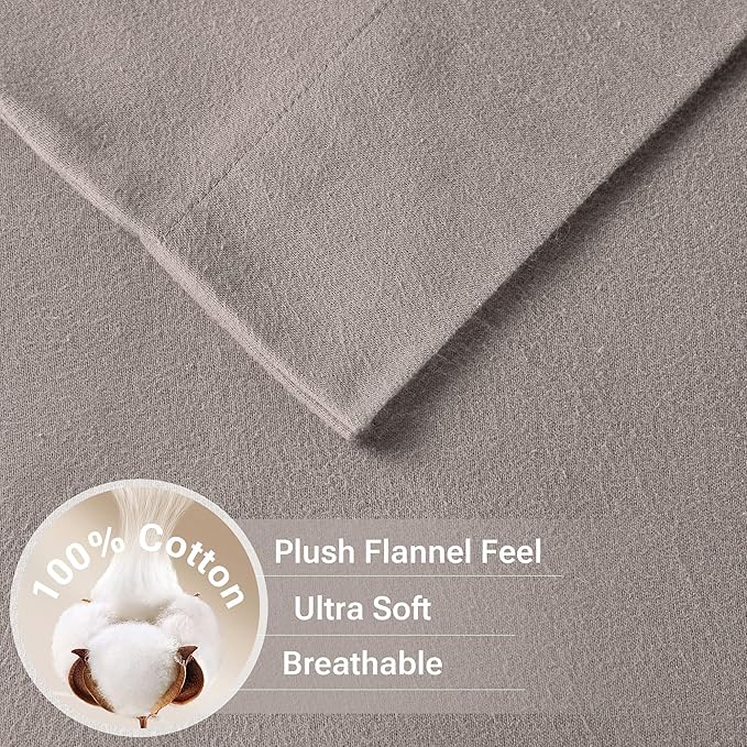 100% Cotton Bed Sheet Set - King - 4 Piece