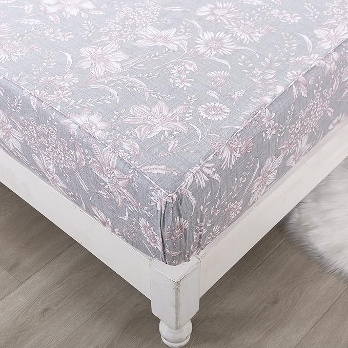 100% Cotton Bed Sheet Set - Twin - 4 Piece
