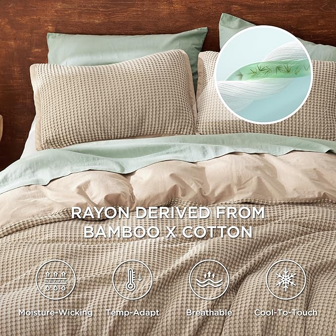 Bamboo Cooling Duvet Cover Set - Queen - 3 Piece