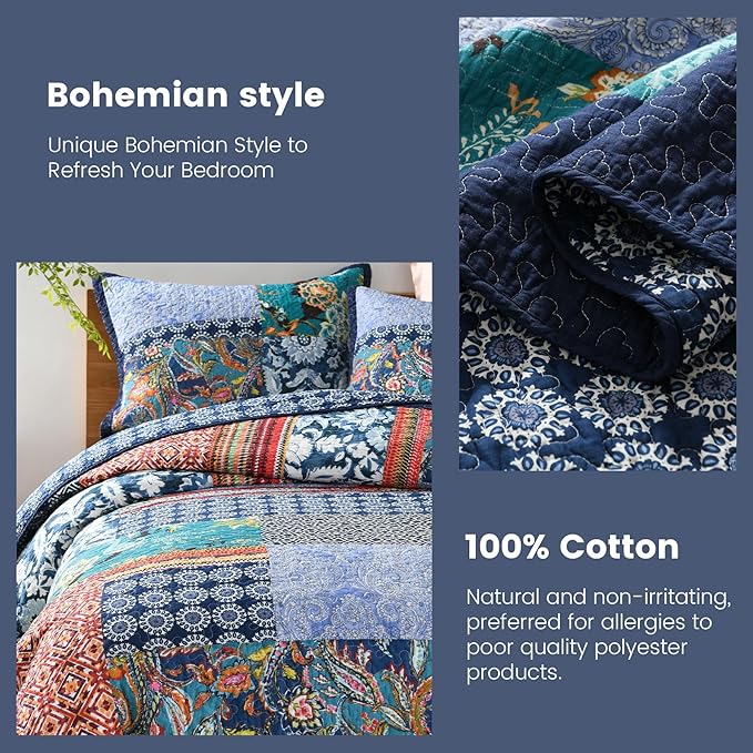 100% Cotton Quilt Set - California King