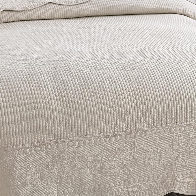 100% Cotton Quilt Set - King - 3 Piece