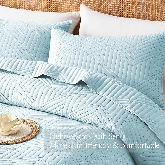 Microfiber Quilt Set - Queen