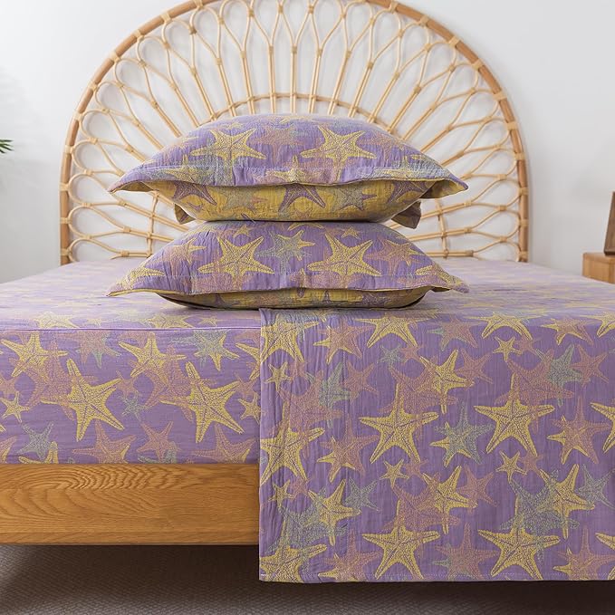 100% Cotton Bed Sheet Set - King - 4 Piece
