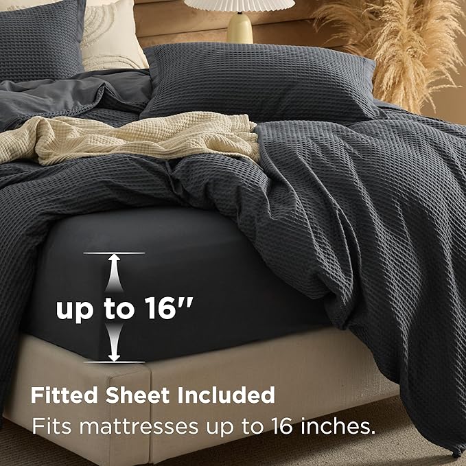 100% Cotton Duvet Cover Set - King - 4 Piece