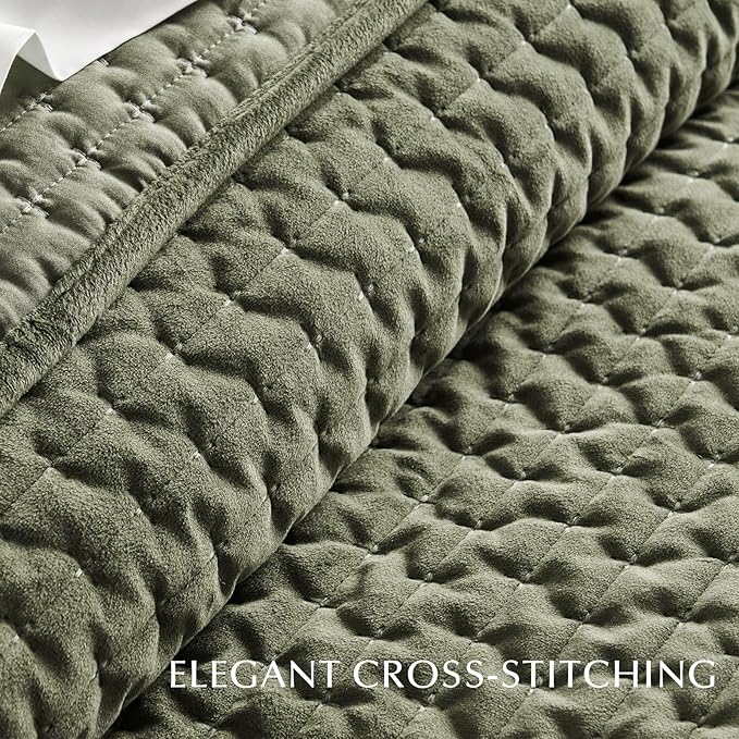 Velvet Quilt Set - King - 3 Piece