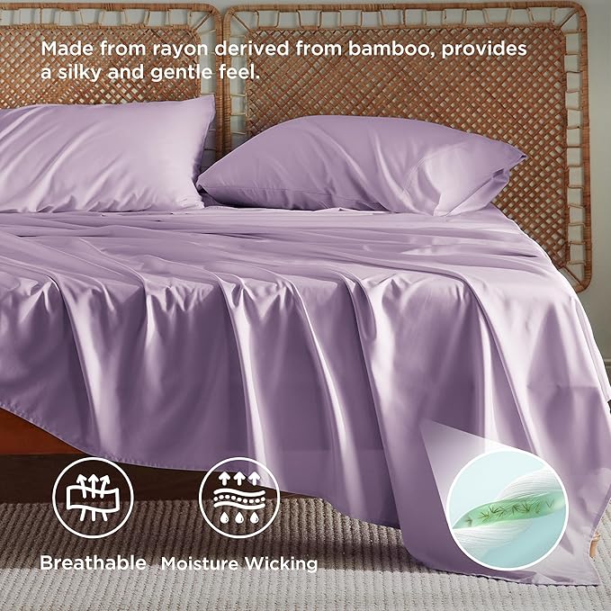 Bamboo Cooling Bed Sheet Set - Queen