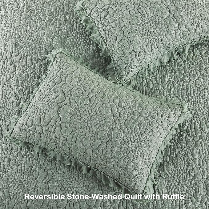 Microfiber Quilt Set - Queen - 3 Piece