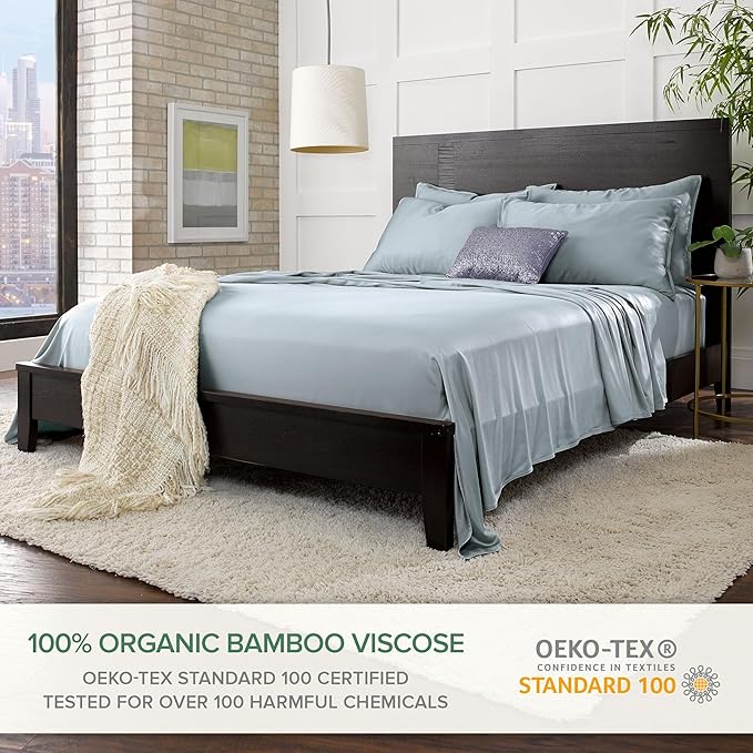 Bamboo Cooling Bed Sheet Set - Split King - 5 Piece