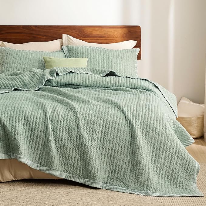 Microfiber Quilt Set - King - 3 Piece