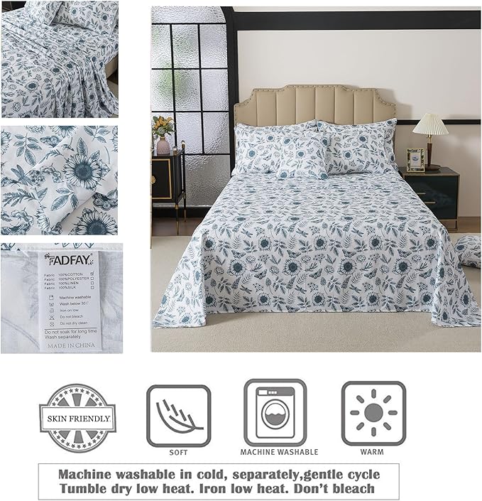 Bed Sheet Set - King - 4 Piece