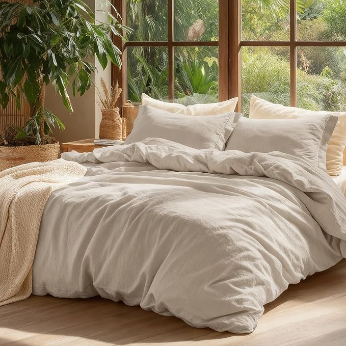 Linen Duvet Cover Set - Twin