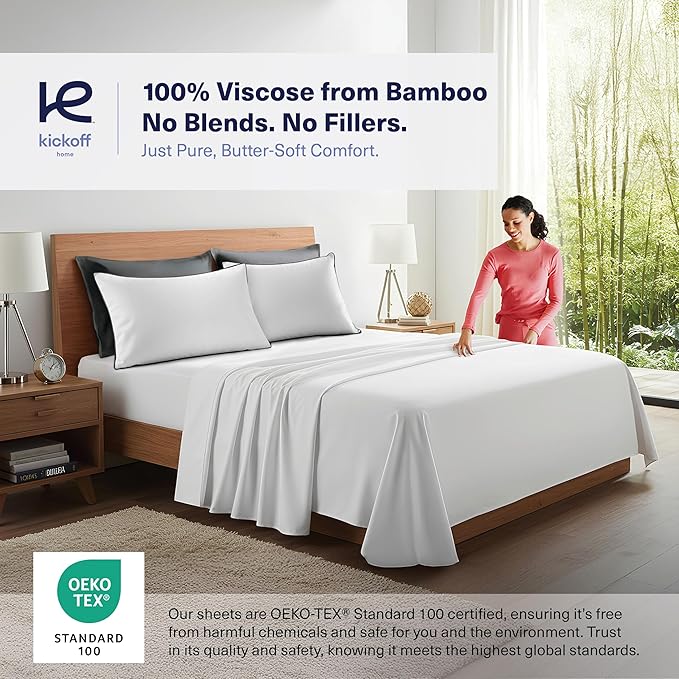 Bamboo Cooling Pillowcase Set - Queen - 2 Piece
