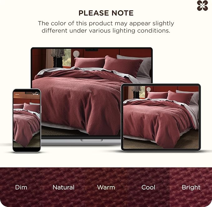 100% Cotton Duvet Cover Set - Queen - 3 Piece