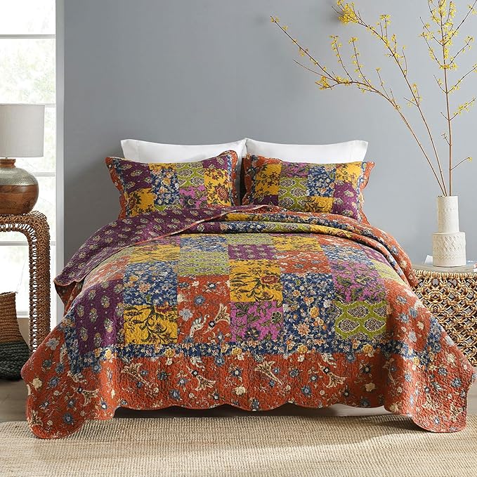 100% Cotton Quilt Set - Queen