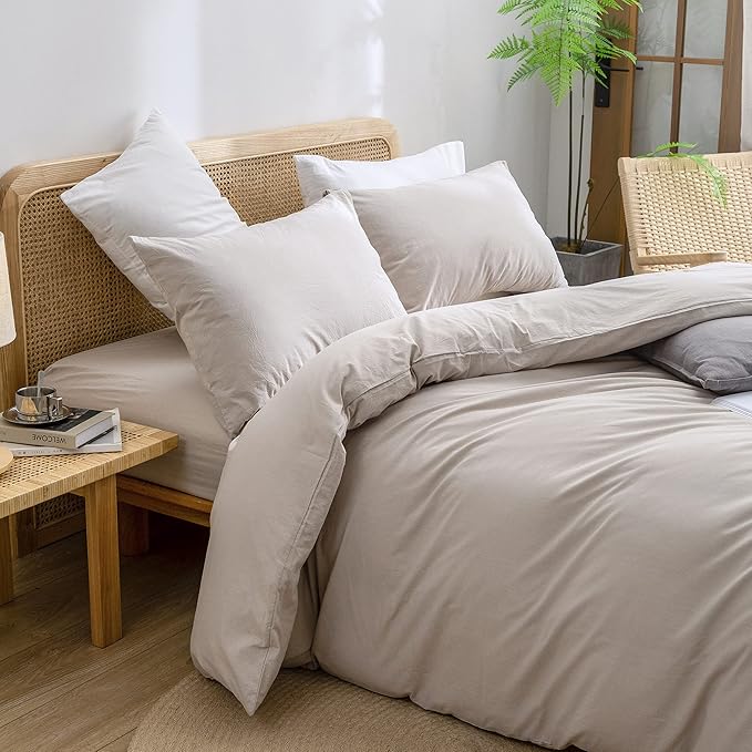Linen Duvet Cover Set - King - 3 Piece