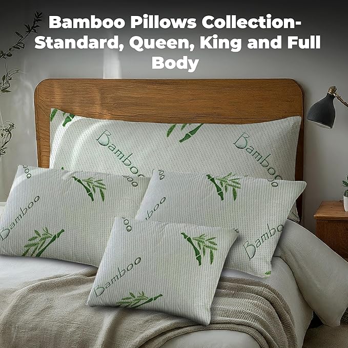 Bamboo Cooling Bed Pillow - Standard - 2 Pack