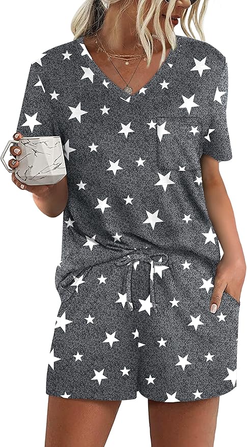 Women's Pajama Set - Short Sleeve - 2 Piece
