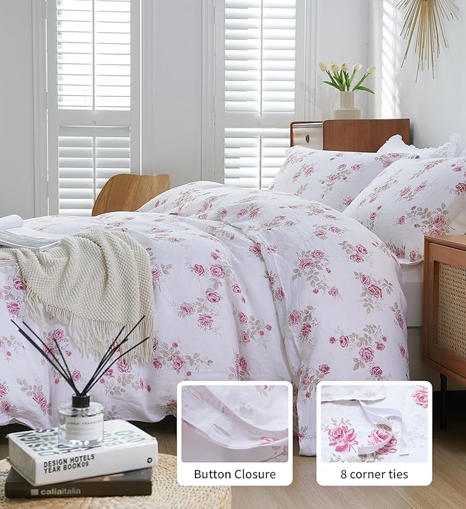 Linen Duvet Cover Set - Queen - 3 Piece