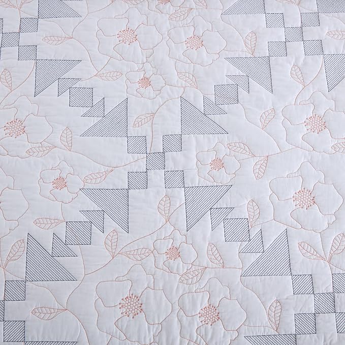 100% Cotton Quilt Set - King - 3 Piece