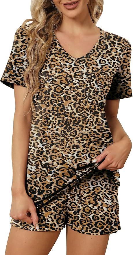 Women's Pajama Set - Short Sleeve - 2 Piece