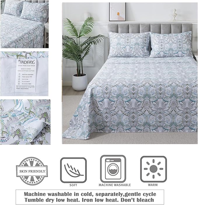Bed Sheet Set - Queen - 4 Piece
