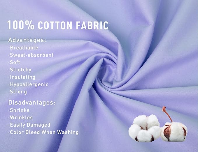 100% Cotton Pillowcase - 21 x 54 in