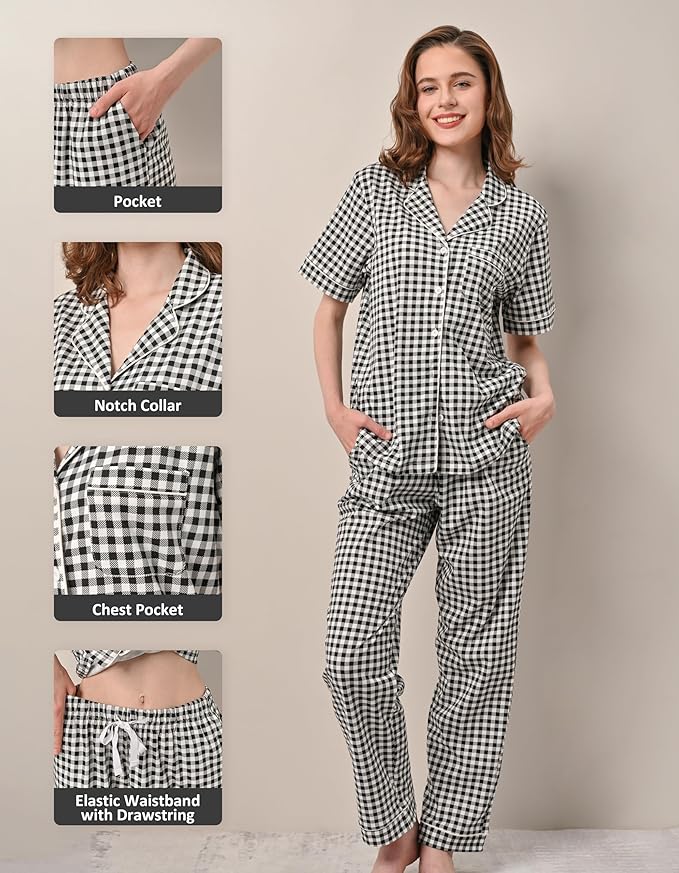 Women's 100% Cotton Pajama Set - 2 Piece