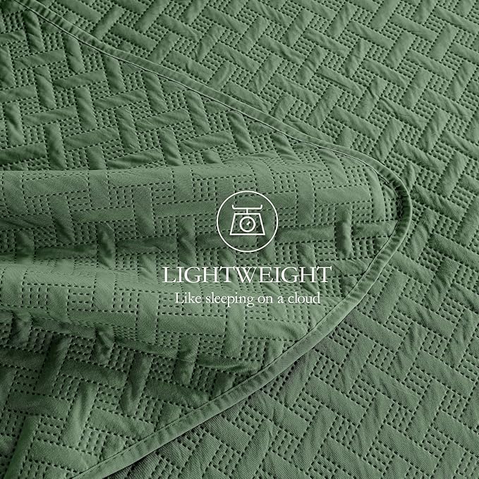 Microfiber Quilt Set - King - 3 Piece
