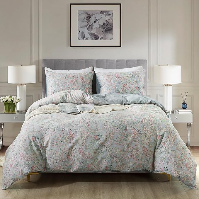 100% Cotton Duvet Cover Set - King - 3 Piece