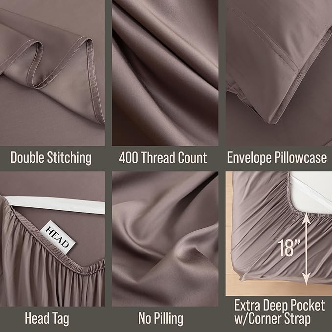 Bamboo Cooling Bed Sheet Set - King - 6 Piece