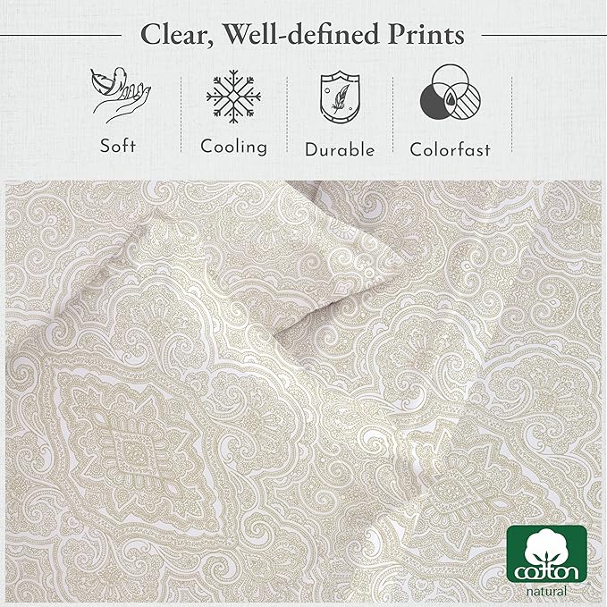 100% Cotton Bed Sheet Set - Twin XL - 3 Piece