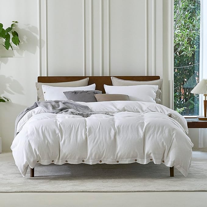 Linen Duvet Cover Set - King - 104 x 90 in - 3 Piece