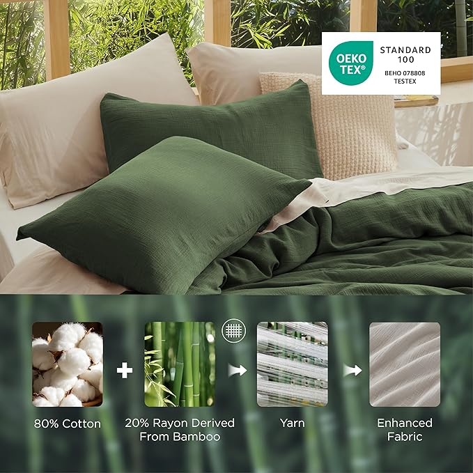 Bamboo Cooling Duvet Cover Set - King - 3 Piece