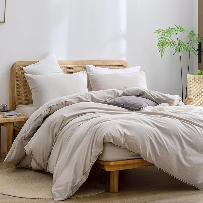 Linen Duvet Cover Set - King - 3 Piece