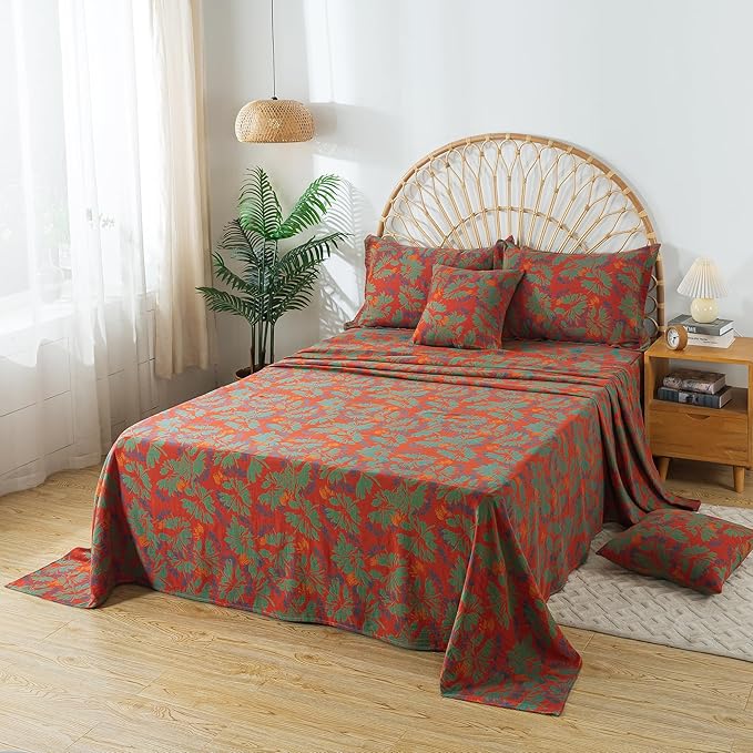 100% Cotton Bed Sheet Set - King - 4 Piece
