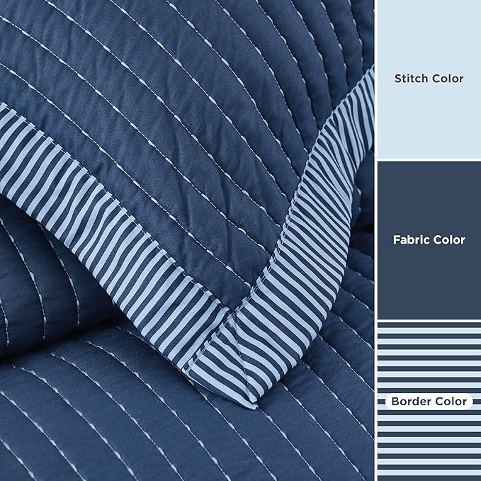 Microfiber Quilt Set - King - 3 Piece