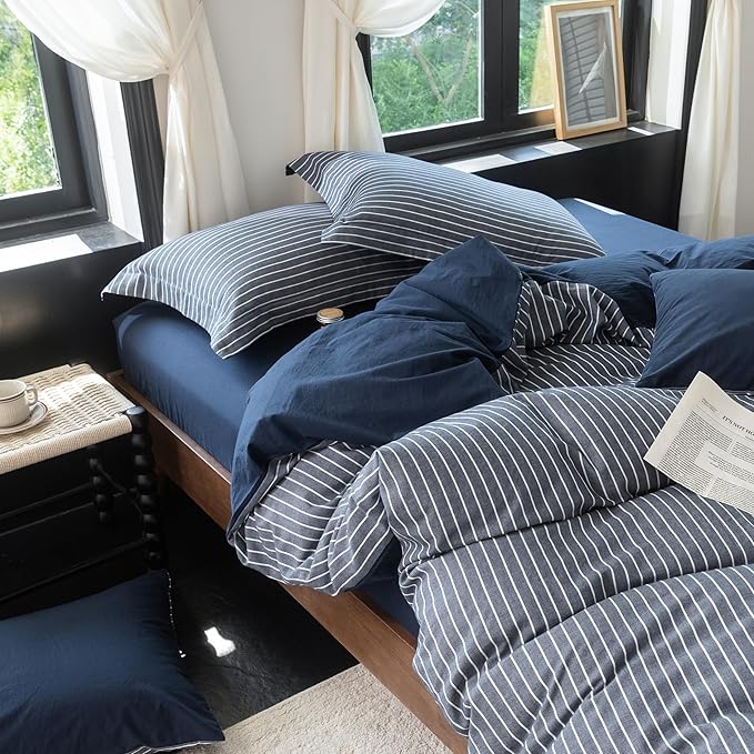 Linen Duvet Cover Set - Twin
