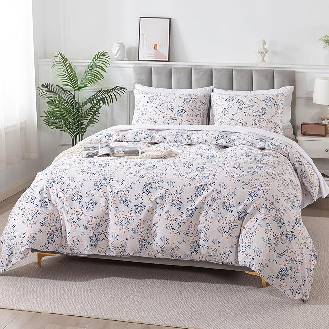 100% Cotton Duvet Cover Set - King - 3 Piece