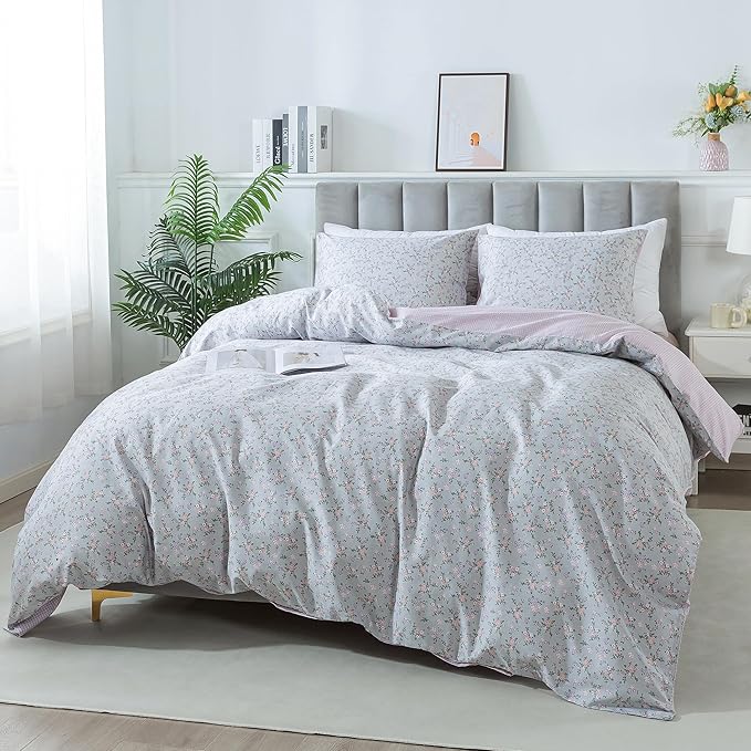100% Cotton Duvet Cover Set - Queen - 3 Piece