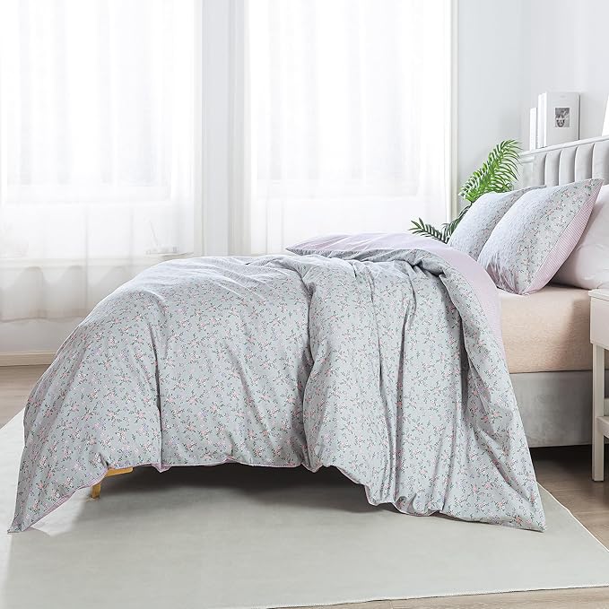 100% Cotton Duvet Cover Set - King - 3 Piece