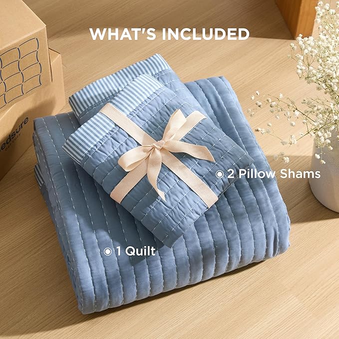 Microfiber Quilt Set - King - 3 Piece