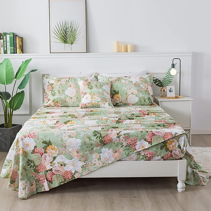 100% Cotton Bed Sheet Set - Twin - 4 Piece