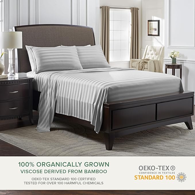 Bamboo Cooling Bed Sheet Set - Queen - 4 Piece