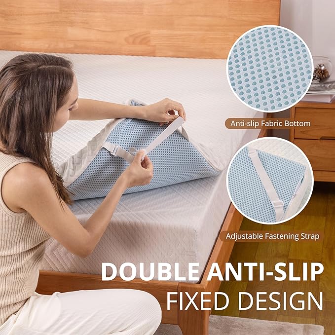 Memory Foam Cooling Mattress Topper - King