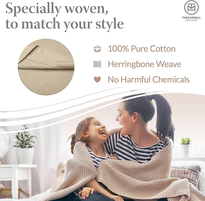 100% Cotton Blanket - Queen