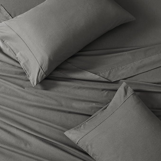Linen Bed Sheet Set - King - 4 Piece